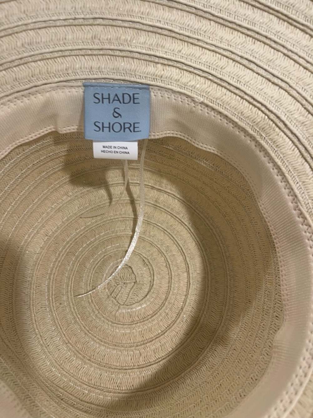 Shade & Shore Cream Straw Sun Hat with Black Band - Picture 6 of 7